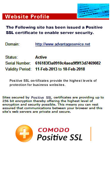 comodo positive multi domain ssl certificate